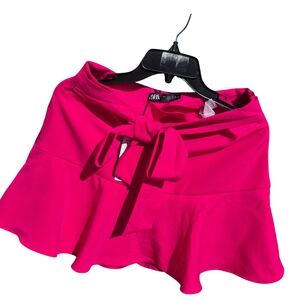 Zara Women's Pink Flared Skirt